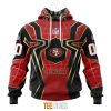 NFL San Francisco 49ers Custom Name Number Spider Man Pullover Hoodie