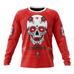NFL Tampa Bay Buccaneers Custom Name Number Kits For Dia De Muertos Sweatshirt