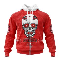 NFL Tampa Bay Buccaneers Custom Name Number Kits For Dia De Muertos Zip Up Hoodie