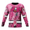 NFL Tampa Bay Buccaneers Custom Name Number Pink Breast Cancer Sweatshirt