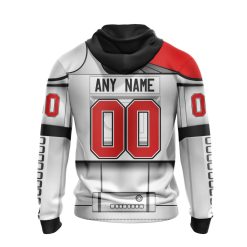 Alternative view of NFL Tampa Bay Buccaneers Custom Name Number Star Wars Zip Up Hoodie