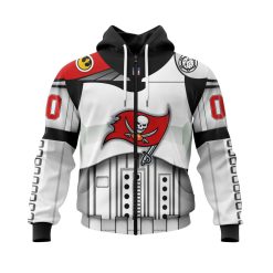 NFL Tampa Bay Buccaneers Custom Name Number Star Wars Zip Up Hoodie