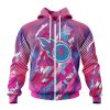 NFL Tennessee Titans Breast Cancer Zip Up Hoodie
