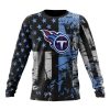 NFL Tennessee Titans Custom Name Number Classic Grunge American Flag Sweatshirt