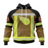 NFL Tennessee Titans Custom Name Number Firefighter Uniform Pullover Hoodie
