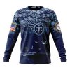 NFL Tennessee Titans Custom Name Number Honor US Navy Veterans Sweatshirt