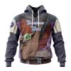 NFL Tennessee Titans Custom Name Number Mandalorian And Baby Yoda Pullover Hoodie