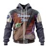 NFL Tennessee Titans Custom Name Number Mandalorian And Baby Yoda Zip Up Hoodie