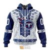 NFL Tennessee Titans Custom Name Number Native Pattern Zip Up Hoodie