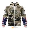 NFL Tennessee Titans Custom Name Number Veteran Salute To Service Zip Up Hoodie