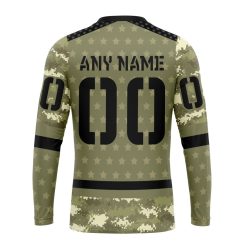 Alternative view of NHL Anaheim Ducks Custom Name Number Camo Military Appreciation Sweatshirt