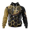 NHL Anaheim Ducks Custom Name Number MotoCross Style Pullover Hoodie