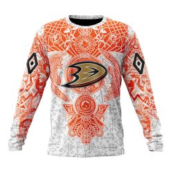NHL Anaheim Ducks Custom Name Number Norse Viking Symbols Sweatshirt