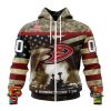 NHL Anaheim Ducks Custom Name Number Remember Pearl Harbor Zip Up Hoodie