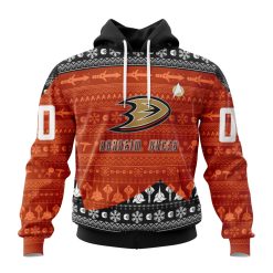 NHL Anaheim Ducks Custom Name Number Star Trek Pullover Hoodie