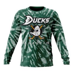 NHL Anaheim Ducks Custom Name Number Vintage Tie - Dye Sweatshirt