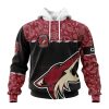 NHL Arizona Coyotes Custom Name Number Hockey With Paisley Pullover Hoodie