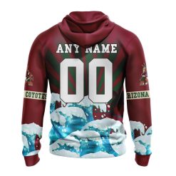 Alternative view of NHL Arizona Coyotes Custom Name Number Kits For The Grateful Dead Zip Up Hoodie