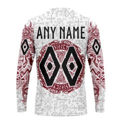 Alternative view of NHL Arizona Coyotes Custom Name Number Norse Viking Symbols Sweatshirt