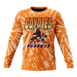 NHL Arizona Coyotes Custom Name Number Retro Vintage Tie - Dye Sweatshirt
