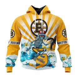 NHL Boston Bruins Custom Name Number Kits For The Grateful Dead Pullover Hoodie