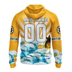 Alternative view of NHL Boston Bruins Custom Name Number Kits For The Grateful Dead Zip Up Hoodie
