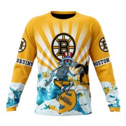 NHL Boston Bruins Custom Name Number Kits For The Grateful Dead Sweatshirt