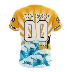 Alternative view of NHL Boston Bruins Custom Name Number Kits For The Grateful Dead T-Shirt