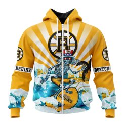 NHL Boston Bruins Custom Name Number Kits For The Grateful Dead Zip Up Hoodie