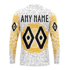 Alternative view of NHL Boston Bruins Custom Name Number Norse Viking Symbols Sweatshirt