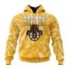 NHL Boston Bruins Custom Name Number Retro Vintage Tie – Dye Pullover Hoodie