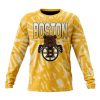 NHL Boston Bruins Custom Name Number Retro Vintage Tie - Dye Sweatshirt