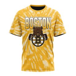 NHL Boston Bruins Custom Name Number Retro Vintage Tie - Dye T-Shirt