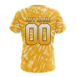 Alternative view of NHL Boston Bruins Custom Name Number Retro Vintage Tie - Dye T-Shirt