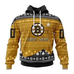 NHL Boston Bruins Custom Name Number Star Trek Pullover Hoodie