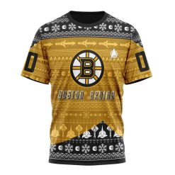 NHL Boston Bruins Custom Name Number Star Trek T-Shirt