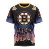 NHL Boston Bruins Custom Name Number X KISS Band T-Shirt