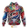 NHL Carolina Hurricanes Custom Name Number Grateful Dead Hippie Pullover Hoodie