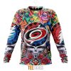 NHL Carolina Hurricanes Custom Name Number Grateful Dead Hippie Sweatshirt