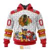 NHL Chicago Blackhawks Custom Name Number PAW Patrol The Mighty Pullover Hoodie