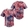 NHL Columbus Blue Jackets Floral Baseball Jersey