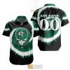 NHL Dallas Stars Custom Name Number Grateful Dead Tie-Dye Hawaiian Shirt