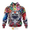 NHL Edmonton Oilers Custom Name Number Grateful Dead Hippie Pullover Hoodie