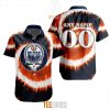 NHL Edmonton Oilers Custom Name Number Grateful Dead Tie-Dye Hawaiian Shirt