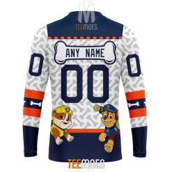 Alternative view of NHL Edmonton Oilers Custom Name Number PAW Patrol The Mighty Sweatshirt