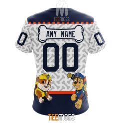 Alternative view of NHL Edmonton Oilers Custom Name Number PAW Patrol The Mighty T-Shirt