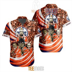 NHL Edmonton Oilers Halloween Horror Hawaiian Shirt