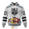 NHL Los Angeles Kings Custom Name Number PAW Patrol The Mighty Pullover Hoodie