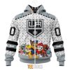 NHL Los Angeles Kings Custom Name Number PAW Patrol The Mighty Zip Up Hoodie