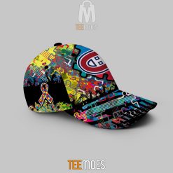 Alternative view of NHL Montreal Canadiens Custom Name Autism Awareness Concept Classic Cap